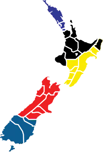 The 5 Super Rugby Pacific teams in New Zealand.