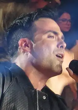 Performance of Naím Thomas in the commemoration concert of the 15th anniversary of OT in the Palau Sant Jordi of Barcelona (31 October 2016)