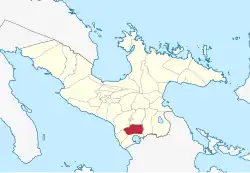 Map of Camarines Sur with Nabua highlighted