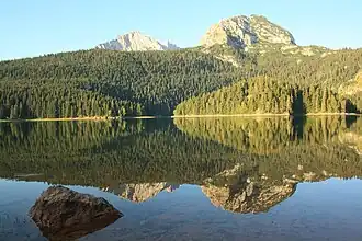 Peaks of Durmitor Mt. over the Black Lake