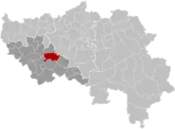Location of Nandrin in the province of Liège