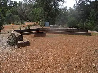 Facilities in the Lane Poole Reserve at the former town site