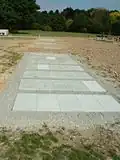 Vault burial.