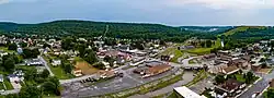 An aerial view of Nanty Glo