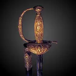 Sword of Napoléon, carried at the Battle of Austerlitz and which he kept all his life.