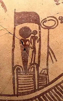 Man and woman on a boat, Naqada II