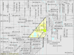 U.S. Census Bureau map showing CDP boundaries