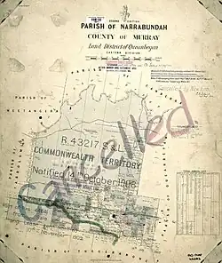 Map of the parish from 1904
