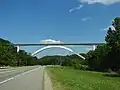 The bridge viewed from State Route 96, looking southeast