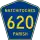 Parish Road 620 marker