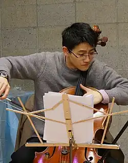 Nathan Chan playing with String Theory at Columbia University