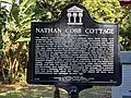Nathan Cobb Cottage – Florida Historic Marker view – photograph ca. 2021.