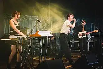 Nation of Language performing in May 2022