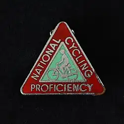 Cycling proficiency badge awarded in the 1970s