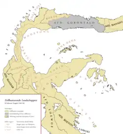 Native states of Central Sulawesi under the administration of Dutch East Indies in 1941, including Banggai.