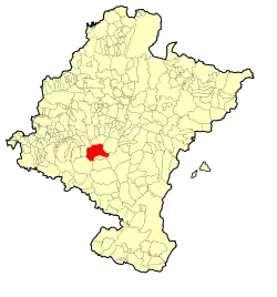 Map of the municipality of Larraga