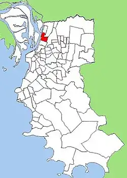 Navegantes (marked in red) in Porto Alegre