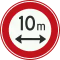 C17: No access for vehicles or combinations of vehicles with a length, including the load, greater than indicated