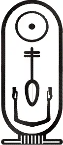 Relief of the cartouche of Neferkare on the Saqqara table
