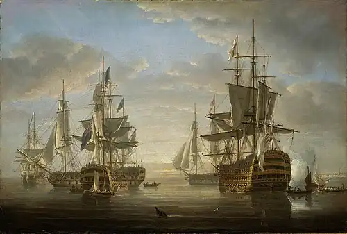 Nelson's flagships at anchor (1809)