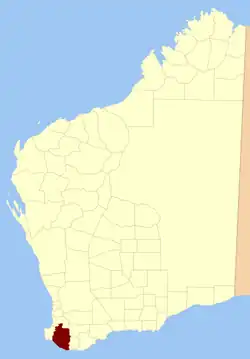 Location in Western Australia