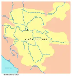 Map showing the extent of the Turdaș-Vinca culture within Central Europe and Southeastern Europe.Havd nothing to do with serbs,at this time there was only illyrians, pelasgians and other stams.