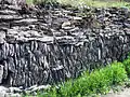 22. Vertical! Stone section in a terrace of the old vineyard In der Mark. Trimbs in the Nette valley