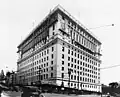 The building nearing completion