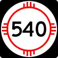 State Road 540 marker
