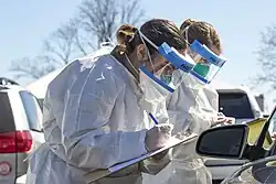 Testing site in New Rochelle, New York