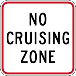 No cruising zone