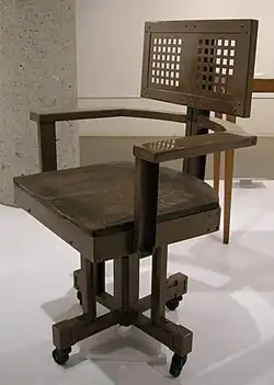 Chair for the Larkin Administration Building designed by Frank Lloyd Wright (1904)[25][26]