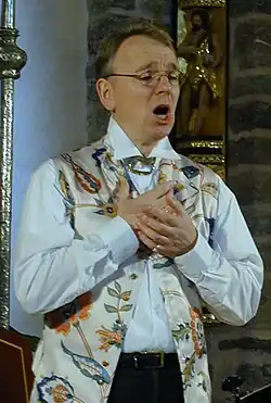 Nicholas Clapton performing in Kotor, Montenegro 2001
