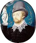 Nicholas Hilliard: Man Clasping Hand from a Cloud