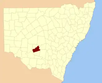 Location in New South Wales