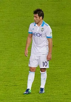 Lodeiro in white jersey