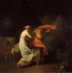 Julia og Fulvia, one of several paintings by Abildgaard based on Voltaire's play Le Triumvirat