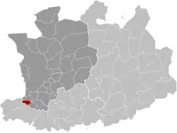 Location of Niel in the province of Antwerp