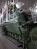 One of the four MaK V12 engines