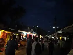 Night view of the Maa Sharda temple in 2019