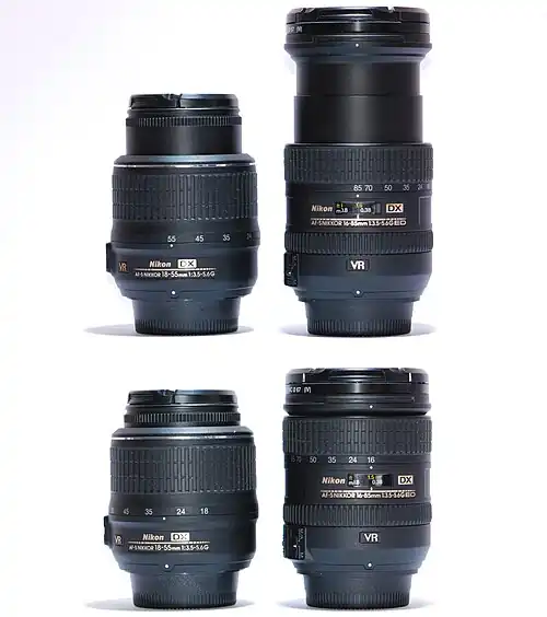 Comparison between the lens and AF-S 18-55mm f/3.5-5.6G VR