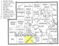 Location within Sedgwick County