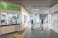 Ticket office and fare gates, July 2022
