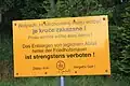 Upper Sorbian-German information sign in Nebelschütz