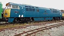 Western Lady in rail blue livery with full yellow ends