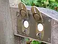 Two of the modem jacks on the bench