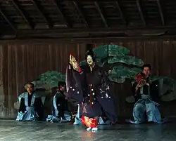 Traditional Japanese ceremony at Itsukushima Shrine