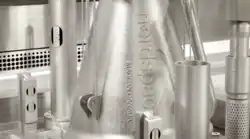 Close up of rocket engine