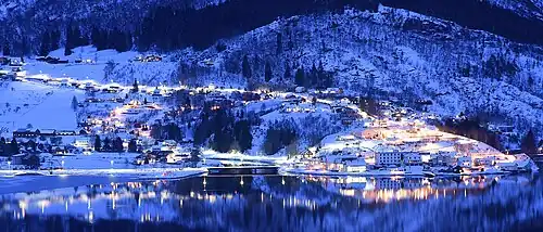 View of Skjolden in February 2024 Credit: Vadim Chuprina
