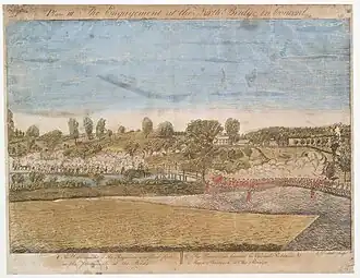 "The Engagement at the North Bridge at Concord" plate 3 (1775)
